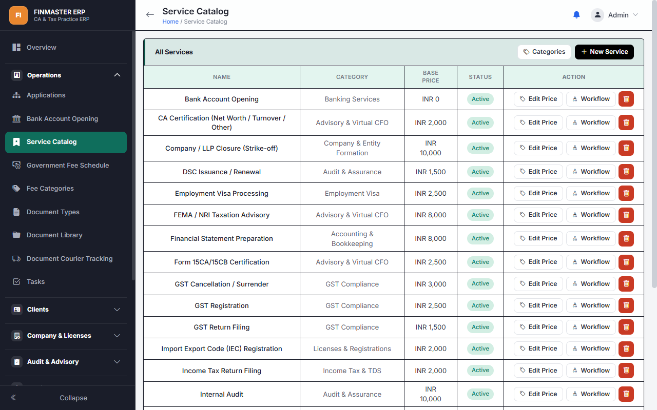 FinMaster ERP — Complete CA & Tax Practice Management Software — screenshot 2