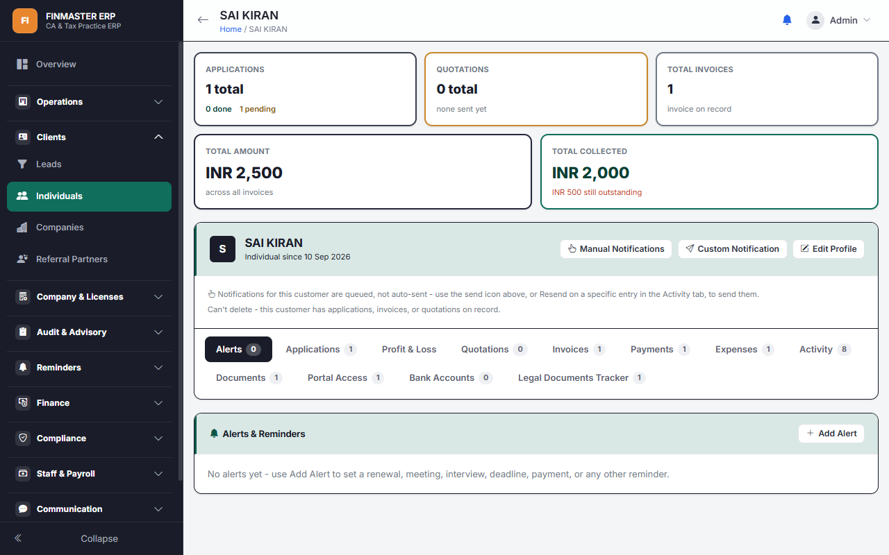 FinMaster ERP — Complete CA & Tax Practice Management Software — screenshot 6